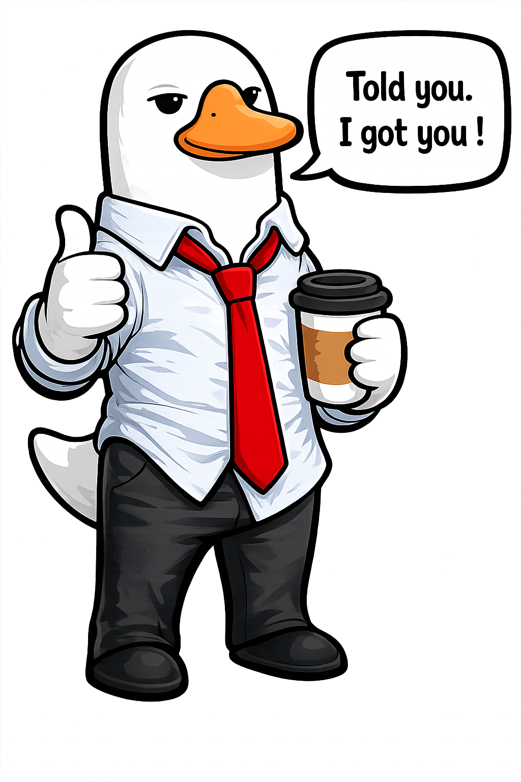 Duck thumbs up